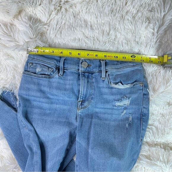 Frame Le Skinny de Jeanne Crop Jean raw hem ripped distressed jeans - Picture 12 of 12